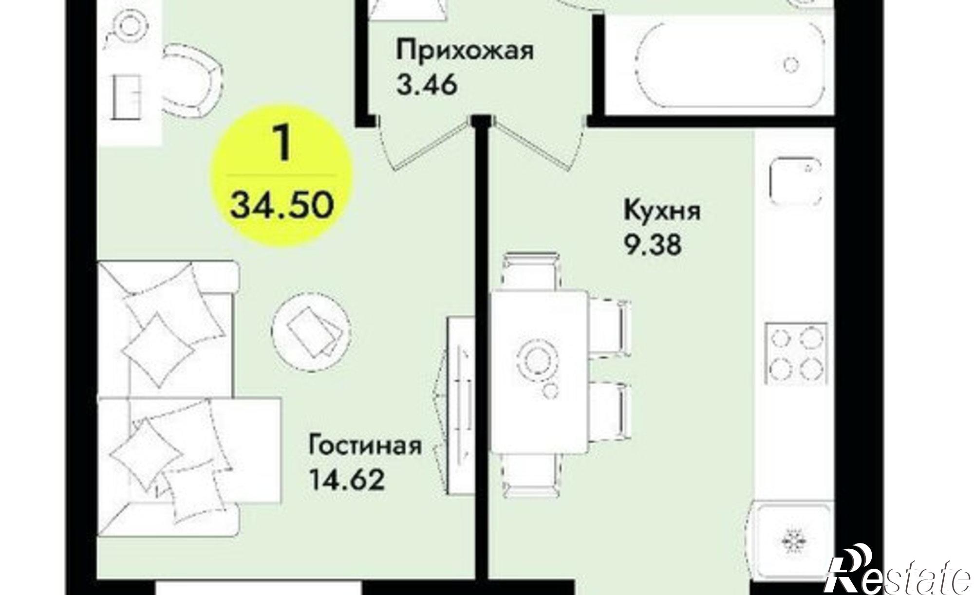 Купить квартиру за 3 795 000 рублей на ул Мира, 8