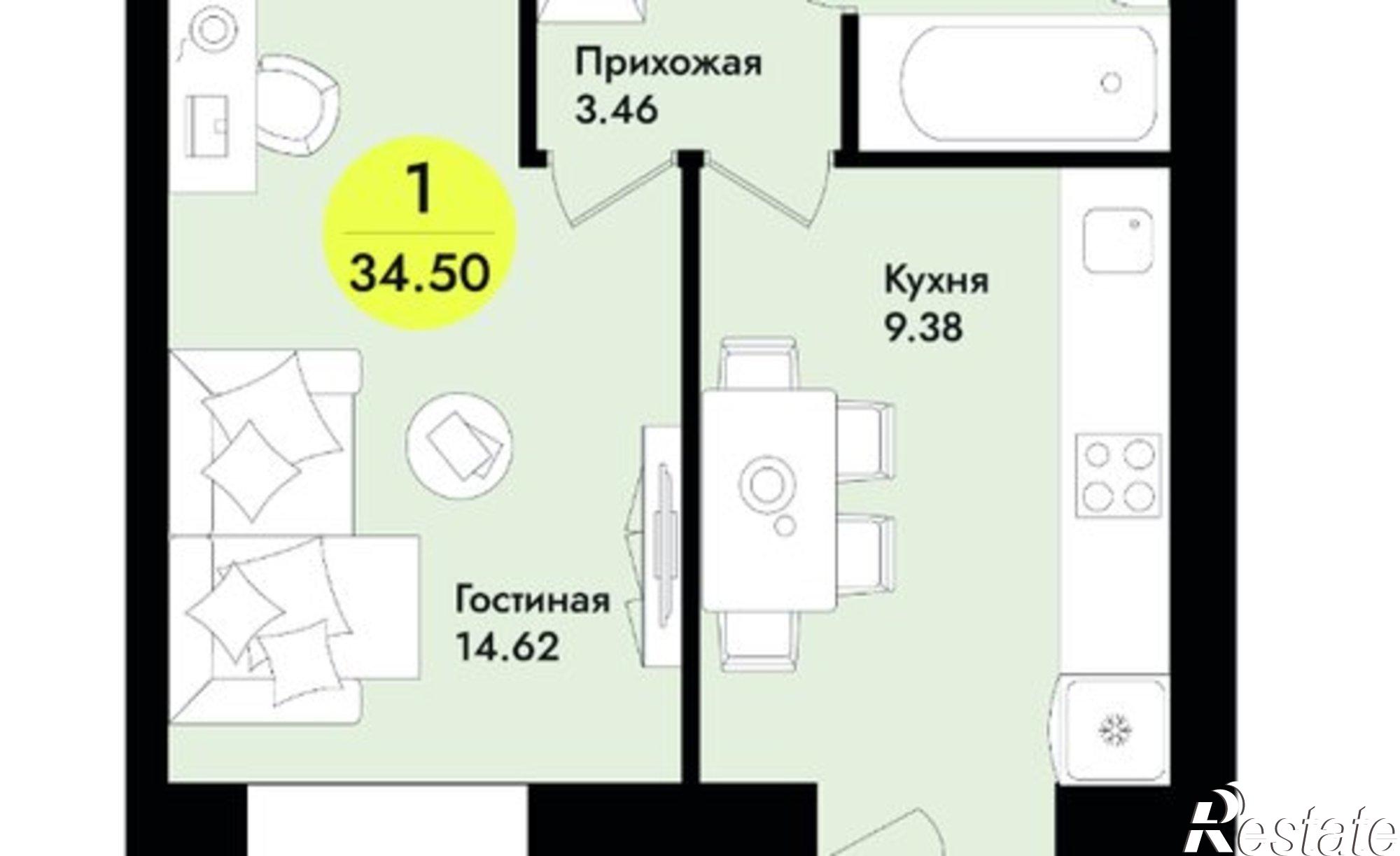 Купить квартиру за 3 795 000 рублей на улица Мира, 8