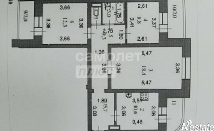 3-комн квартира ул Чернякова, 7в,  д. 7в