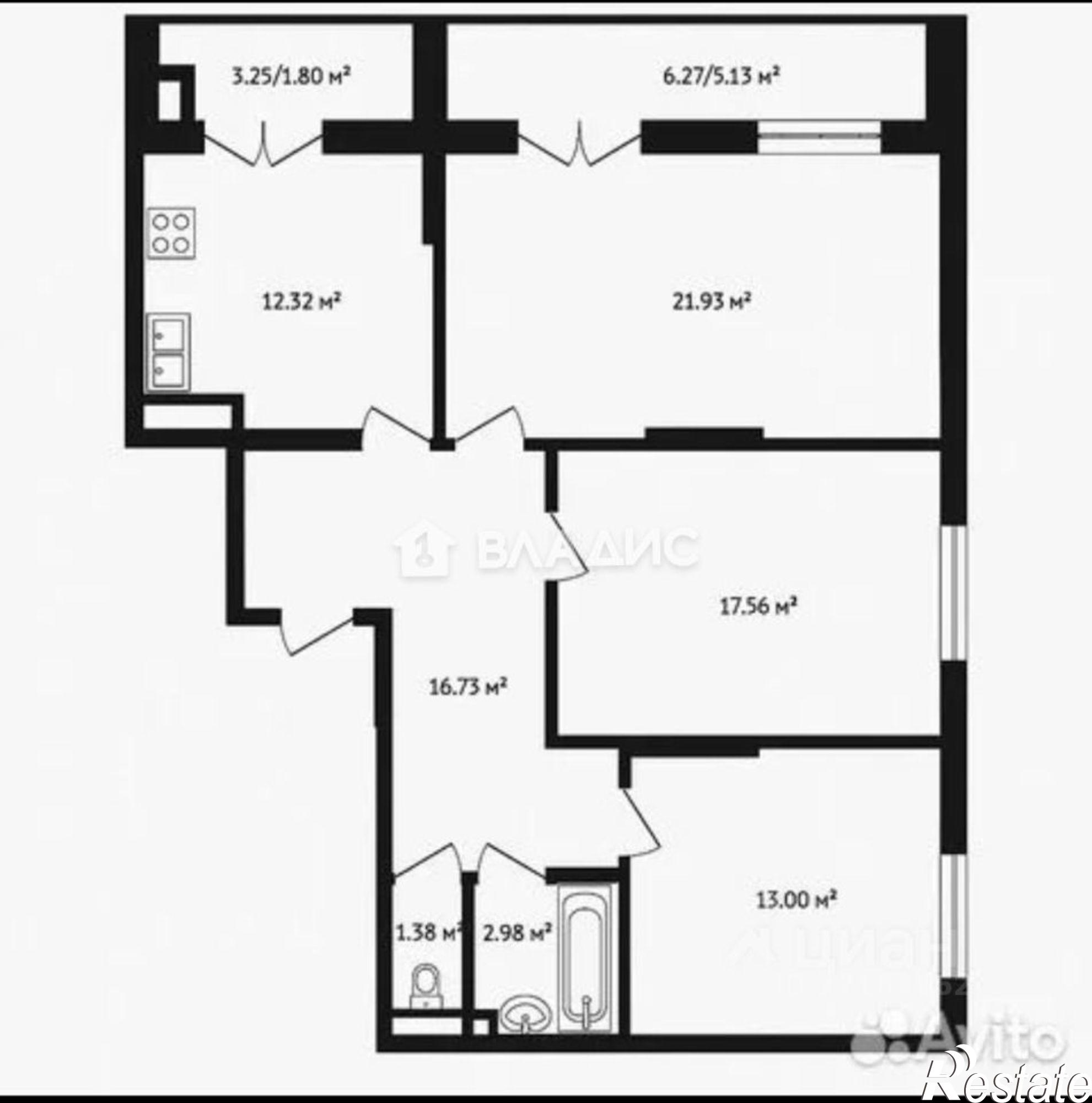 Купить квартиру за 10 950 000 рублей на Прибрежный проезд, 4