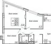 3-комн, 87 кв м, этаж 8/16 ул Панфилова, 12А