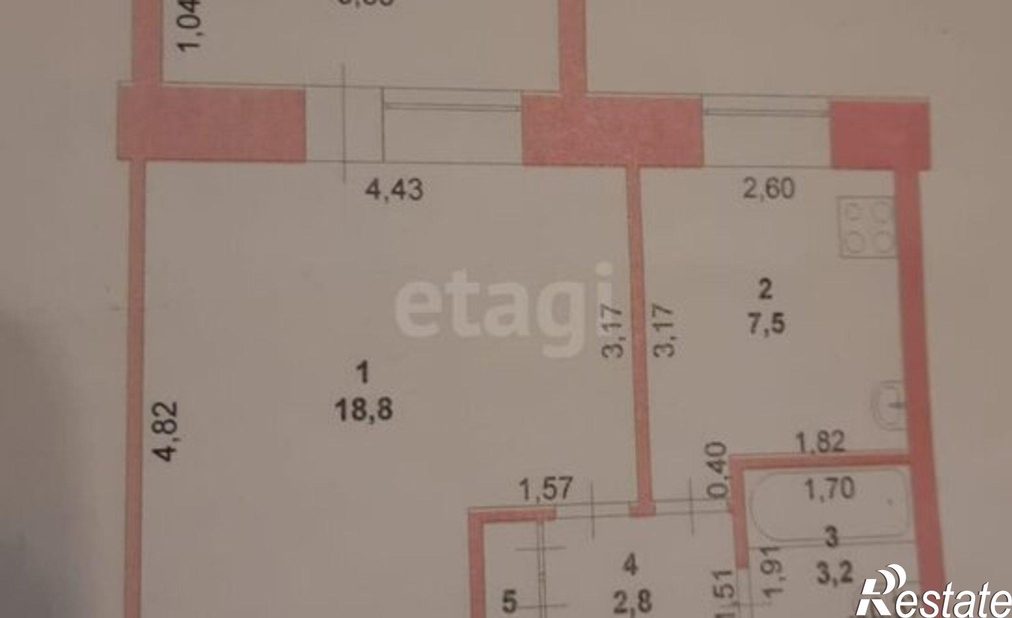 Купить квартиру за 4 277 000 рублей на улица Подольских Курсантов, 6