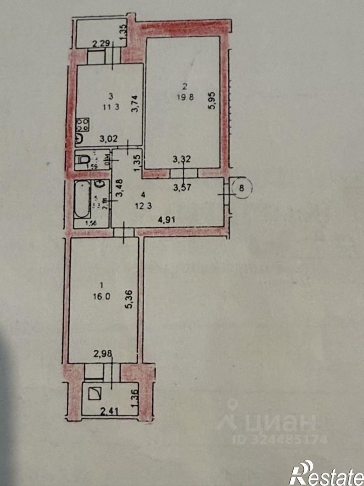 2-комн квартира улица Кирова, 17А,  д. 17А