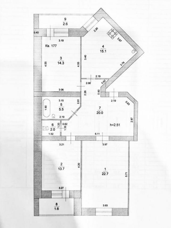 3-комн квартира Красноармейская, 118а