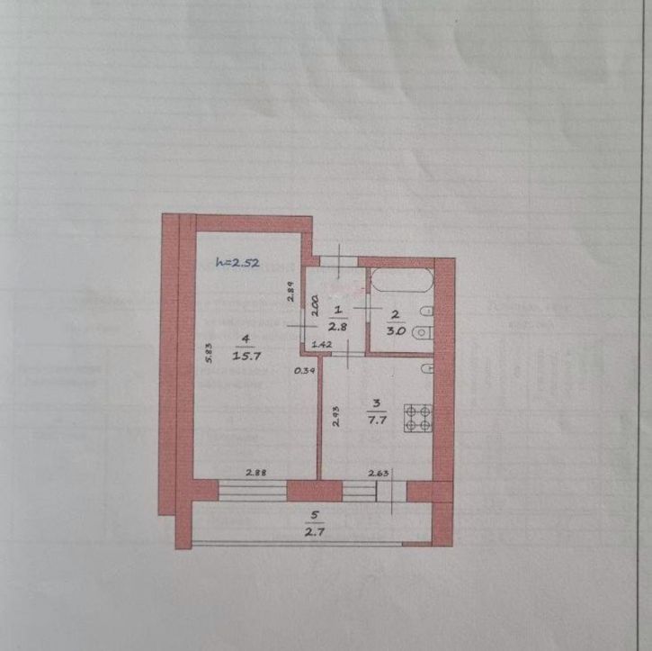 1-комн квартира Чернякова, 3