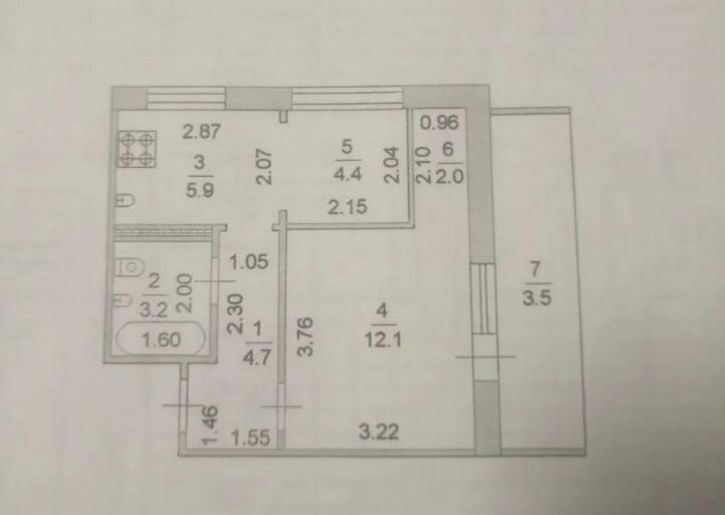 1-комн квартира Ленинский пр-кт, 20а