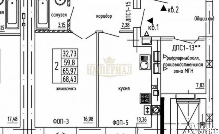 2-комн квартира улица Эшкинина, 19,  д. 19