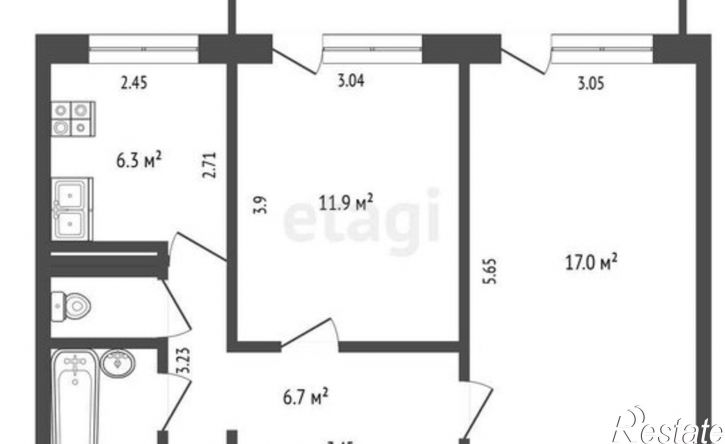 2-комн квартира ул Анциферова, 8,  д. 8