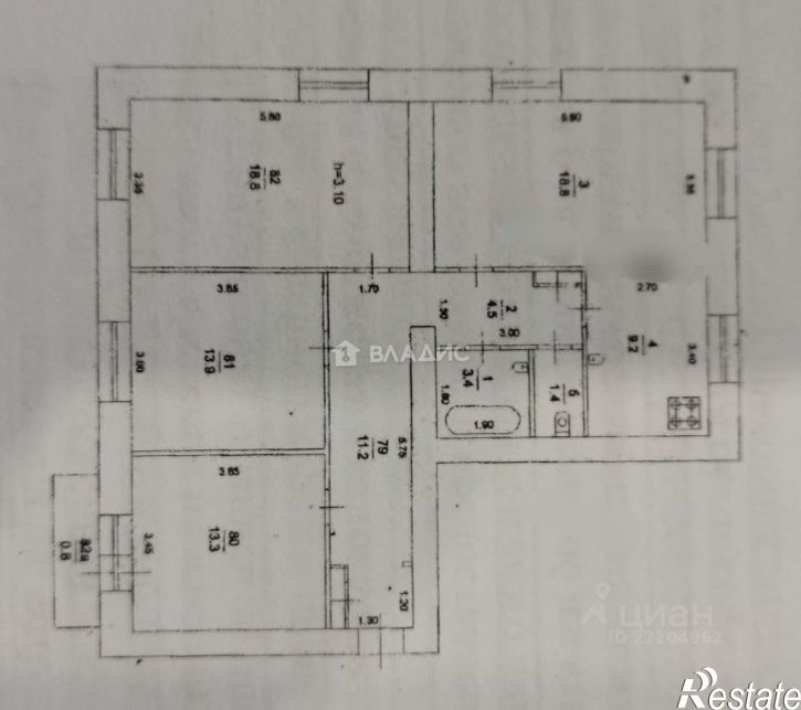 4-комн квартира Первомайская улица, 120,  д. 120