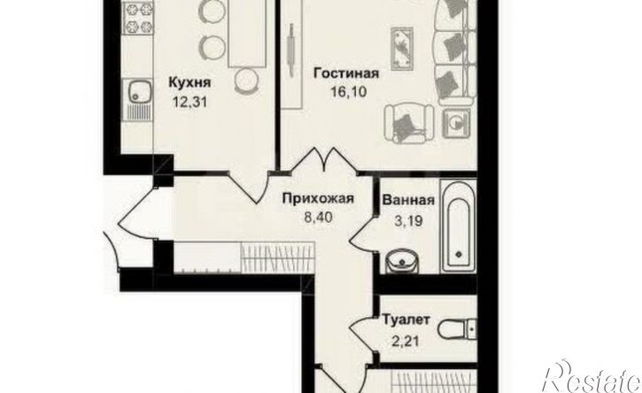 2-комн квартира ул Тургенева, 16,  д. 16