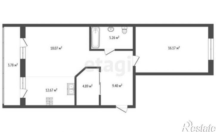 2-комн квартира ул Комсомольская, 86,  д. 86