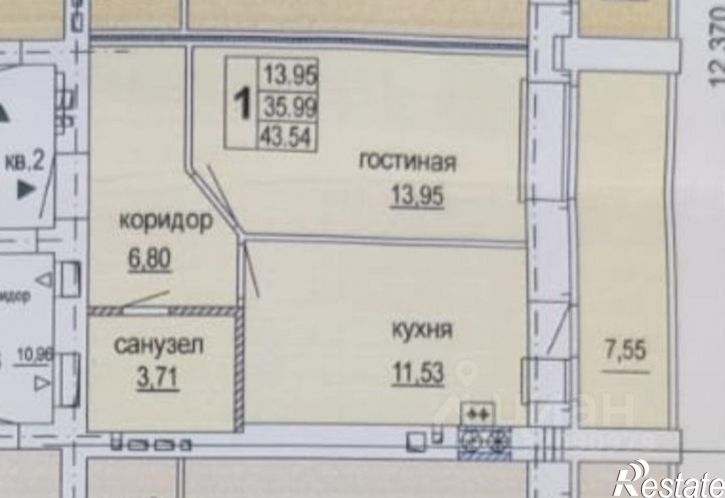1-комн квартира ул Конакова, 82,  д. 82
