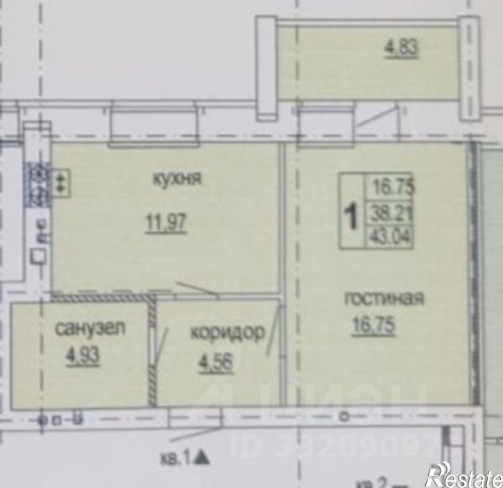 1-комн квартира ул Конакова, 82,  д. 82