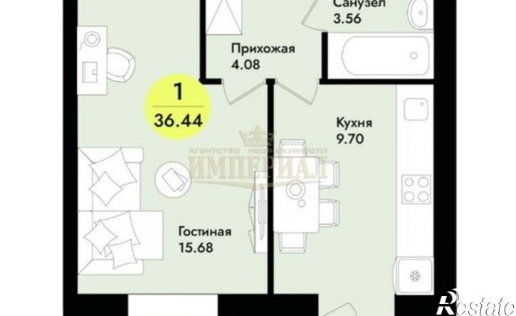1-комн квартира ул Мира, 8,  д. 8