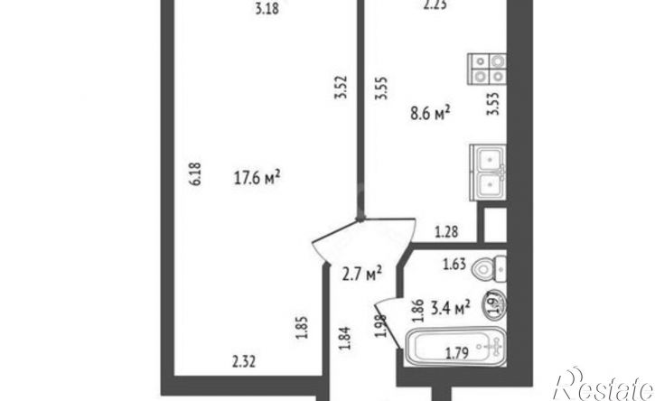1-комн квартира ул Йывана Кырли, 33,  д. 33