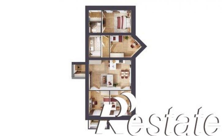 4-комн квартира в новом доме Вознесенская улица, 6Б,  д. 6Б