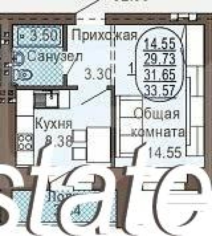 1-комн квартира улица Куйбышева, 35Б,  д. 35Б