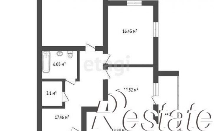 3-комн квартира улица Суворова, 16А,  д. 16А
