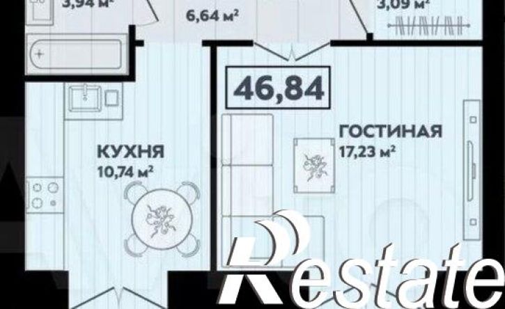 1-комн квартира Красноармейская улица, 52,  д. 52